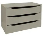 Schubkasteneinsatz - Grau - B 88 cm - Texline Nachbildung - mit 3 Schubk&auml;sten...