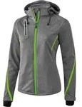 Erima Softshelljacke Funktion Grau meliert/gr&uuml;ner Gecko - Grau - XXL/XXXL