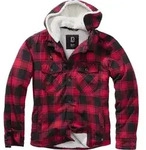 Brandit Lumber Jacket Hooded Herren, mit Kapuze (Red/Black) Gr&ouml;&szlig;e XL -...