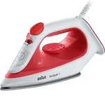 Braun si 1019 rd, Dampfb&uuml;geleisen, Antihaft-Platte, 1,9 m, 120 g/min, Rot, 25...