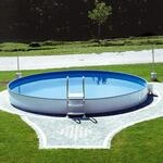 Steinbach Stahlwand Swimming Pool "Styria rund" blaue Poolfolie &Oslash; 450 x 120 cm