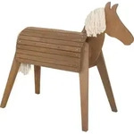 roba Outdoorspielpferd, Massivholz teak-farben, Voltigierpferd sehr stabil,