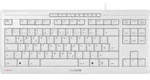 CHERRY STREAM KEYBOARD TKL, Kabelgebunden, USB, Scherenschalter, QWERTZ, Wei&szlig; -