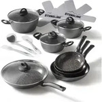 STONELINE&reg; CERAMIC Keramik Kochgeschirr-Set 16-teilig 18/20/24/28 | mit Deckeln