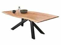 SIT Möbel Baumkante-Esstisch 160 x 85 cm | 36 mm Tischplatte Akazie massiv...