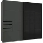 Schwebet&uuml;renschrank Saigon mit Schubladen 225x64x208cm Farbe w&auml;hlbar,graphit /