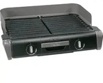Tefal TG800N BBQ Family Schwarz-Silber, Schwarz, Rechteckig, Drehregler, 285 x 460