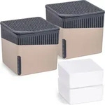 WENKO 2er Set Luft Entfeuchter Raum Granulat Cube Beige 500 g Schutz Schimmel