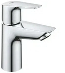Grohe BauEdge Einhand-Waschtischbatterie, S-Size, Ausladung 95mm, Push-Open