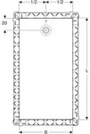 Geberit 550919001 Olona Duschwanne 140 x 90 cm - Wei&szlig;