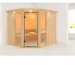 Karibu Sauna Innensauna Amelia 3 Eckeinstieg ohne Zubeh&ouml;r 245x210x202 cm mit