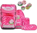 Ergobag Cubo KuntB&auml;rbuntes Einhorn Neo Edition Set 5tlg. - Rosa