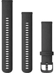 Garmin Ersatzarmband 20mm Silikon Schwarz/Metallteilen - Schwarz