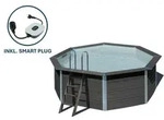 GRE Runder Composite-Pool KPCO41 &ndash; &Oslash; 410 x 124 cm, Komplettset - Blau/Braun