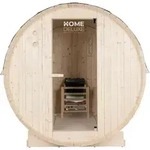 HOME DELUXE Outdoor Fasssauna LAHTI - ideal f&uuml;r 4 Personen aus Fichtenholz - Braun