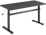 Erh&ouml;hter/abgesenkter Schreibtisch Manuell 140x60cm Sv - Schwarz