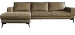 KAWOLA Sofa BLOOM Ecksofa Leder camel Recamiere links - Ocker