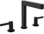 hansgrohe 3-Loch-Waschtischarmatur 160 Finoris m Push-Open-Ablaufgarnitur, schwarz