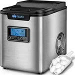 tillvex Eisw&uuml;rfelmaschine Edelstahl Silber 12 kg - 24 h | Eisw&uuml;rfelbereiter...