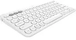 Logitech K380 Multi-Device, Mini, Kabellos, Bluetooth, QWERTZ, Wei&szlig; - Wei&szlig;