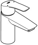 Grohe Eurosmart Einhebel-Waschtischarmatur, Gr&ouml;&szlig;e S, chrom, Durchflussbegrenzer 5,7