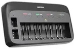 ABSINA X10 Ladeger&auml;t f&uuml;r 1-8AA/AAA & 1-2 9-V Akkus - Schwarz