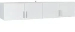 Schrankaufsatz - Wei&szlig; Hochglanz - Alpinwei&szlig; matt - 181 x 54 cm - mit 4 T&uuml;ren -