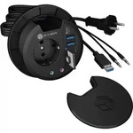 ICY BOX IB-HUB1430-CR, 3 Port USB 3.2 Gen 1 Tisch-Hub und Card Reader mit Audio
