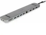 Plusonic USB-C Docking Adapter/Hub 9in1 with HDMI/DP/LAN/USB - Grau