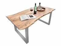SIT Baumkante-Esstisch 140 x 80 cm | Tischplatte Akazie natur antikfinish |...