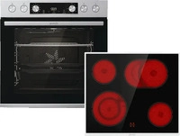 gorenje Steel Set 4, Gorenje Steel Set 4 Einbauherd - Set mit Glaskeramik-Kochfeld