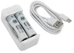 ANSMANN Ladeger&auml;t Akku, f&uuml;r 1-2 NiMH AAA,AA, inkl. 2x AA 1300 mAh Akku - Wei&szlig;