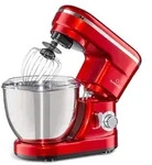 Bella Mini R&uuml;hrmaschine 1200 W 6 Stufen 4 Liter Edelstahl Pulsfunktion - Rot