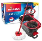Vileda Turbo Smart, Mop & bucket set, Mikrofaser, Schwarz, Rot, Einzeltank -