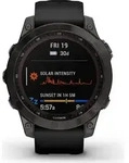 Garmin fenix 7 Sapphire Solar - 47 mm - Titanium Carbon Gray DLC - Sportuhr mit Band