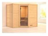Karibu Sauna Sahib 2 40mm ohne Saunaofen Klarglastür