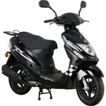 Motorroller CityLeader 50 ccm 45 kmh EURO 5 schwarz - Schwarz