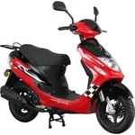 Motorroller CityLeader 50 ccm 45 kmh EURO 5 rot - Rot