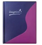 IDENA Zeugnismappe mit 12 H&uuml;llen / Farbe: metallic lila - Violett