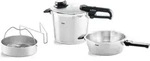 Fissler Schnellkochtopf-Set Vitavit Premium 4-teilig &ndash; 6 L & Schnellbratpfanne 2,5