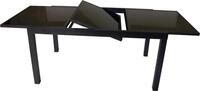 DEGAMO Gartentisch Esstisch Ausziehtisch TORINO 180/240x100cm, Aluminium + Glas