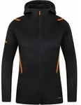 Jako Challenge Freizeitjacke Mit Kapuze Damen - Schwarz Meliert / Neonorange -