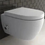 Alpenberger H&auml;nge WC mit Bidet Funktion | Sp&uuml;lrandlose Toilette | WC Deckel mit