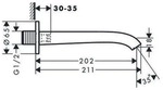 Wanneneinlauf VIVENIS Ausladung 202mm mattwei&szlig; mattwei&szlig; - Wei&szlig;