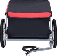 vidaXL Fahrradanh&auml;nger Schwarz und Rot 65 kg