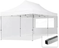 TOOLPORT 3x6m Aluminium Faltpavillon, inkl. 2 Seitenteile, wei&szlig;