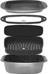 STONELINE&reg; Br&auml;ter und Back Set 5-teilig 39x22 cm | mit Deckeln - Schwarz