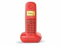 Gigaset A170, DECT-Telefon, Kabelloses Mobilteil, 50 Eintragungen, Rot