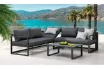 BEST 3-tlg. Lounge-Gruppe Rhodos anthrazit/anthrazit, 98693050 grau - Grau