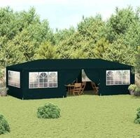 vidaXL Profi-Partyzelt mit Seitenw&auml;nden 4&times;9 m Gr&uuml;n 90 g/m&sup2;